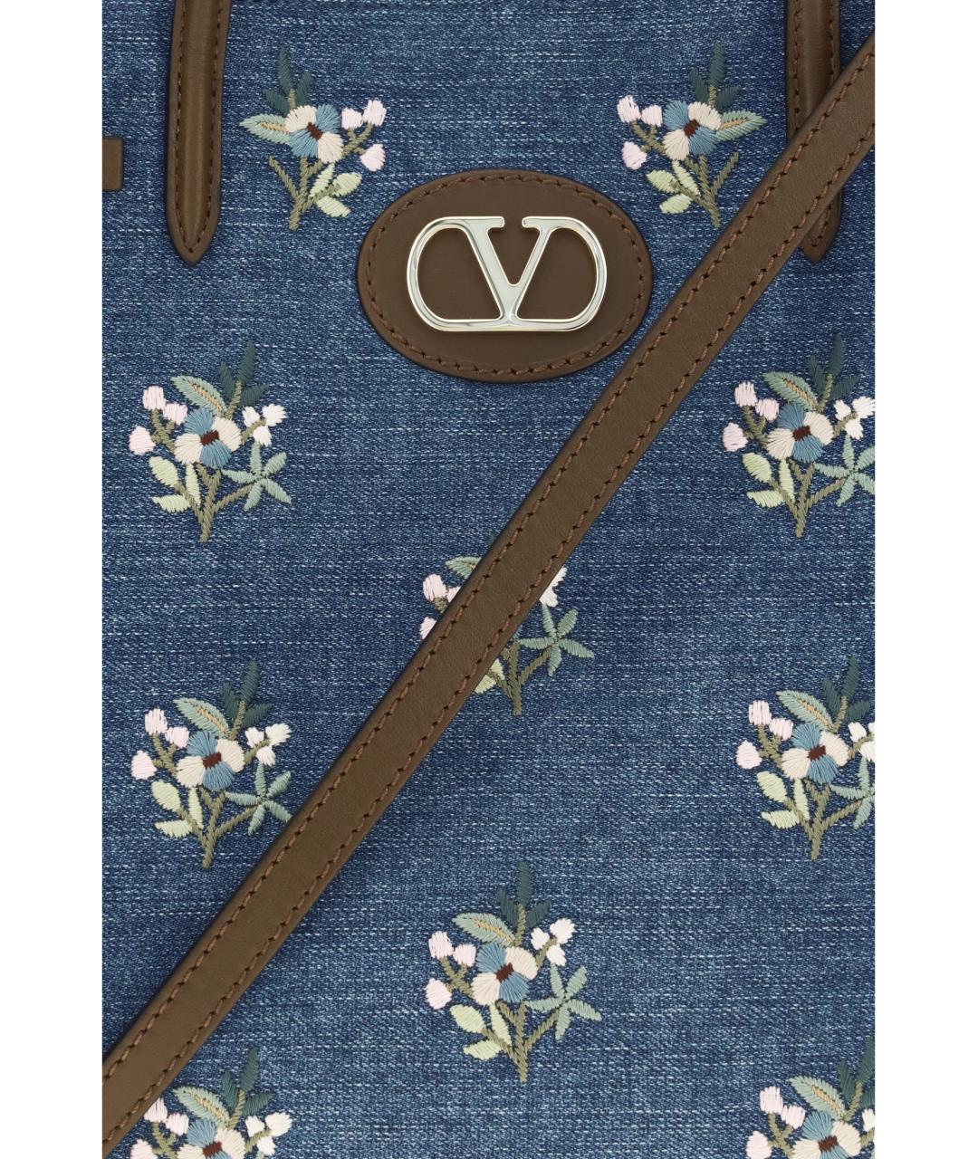 VALENTINO Синяя деним сумка тоут, фото 4