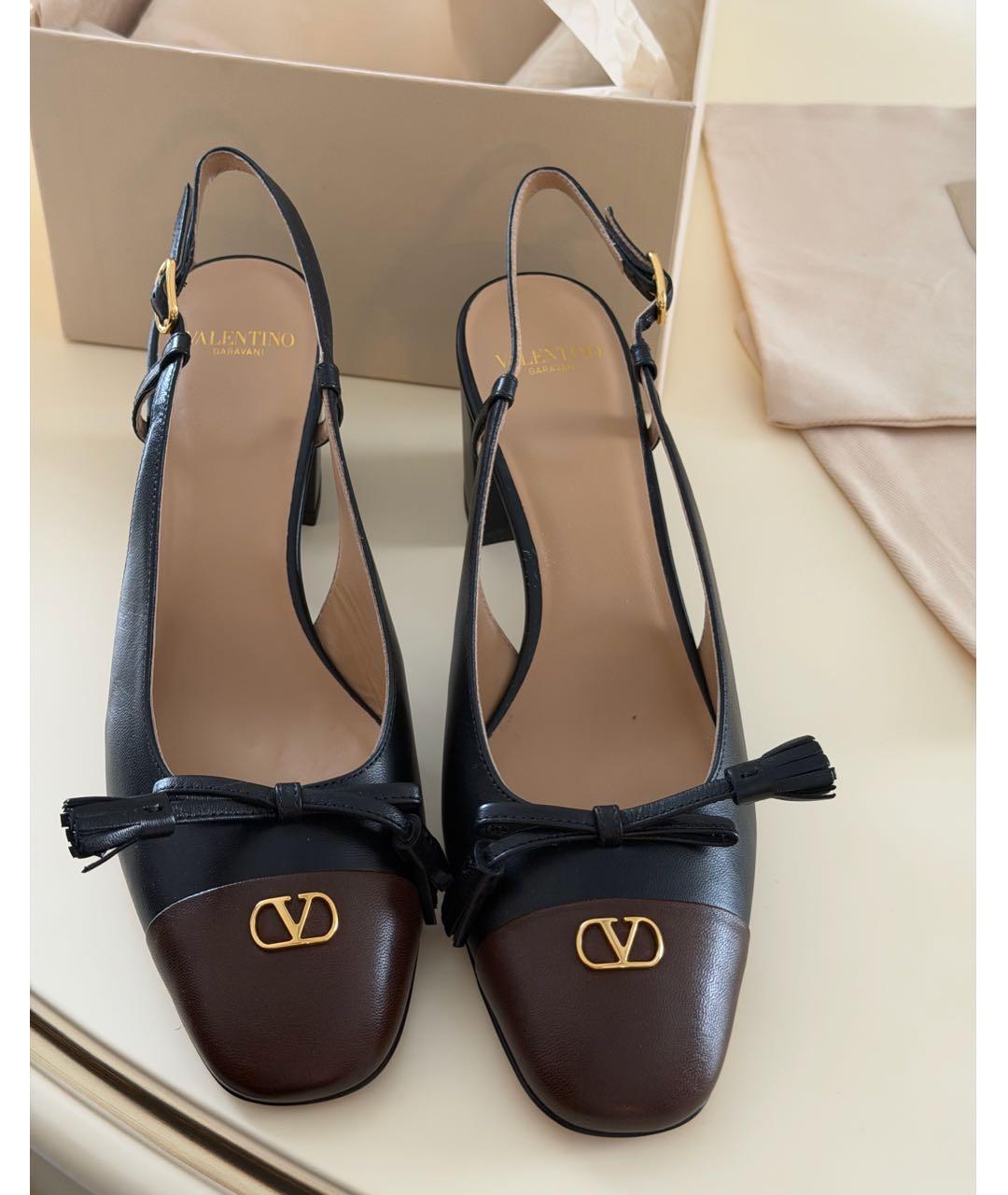 VALENTINO Черные кожаные туфли, фото 4