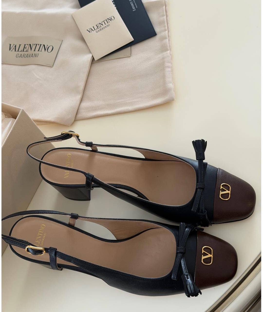 VALENTINO Черные кожаные туфли, фото 6