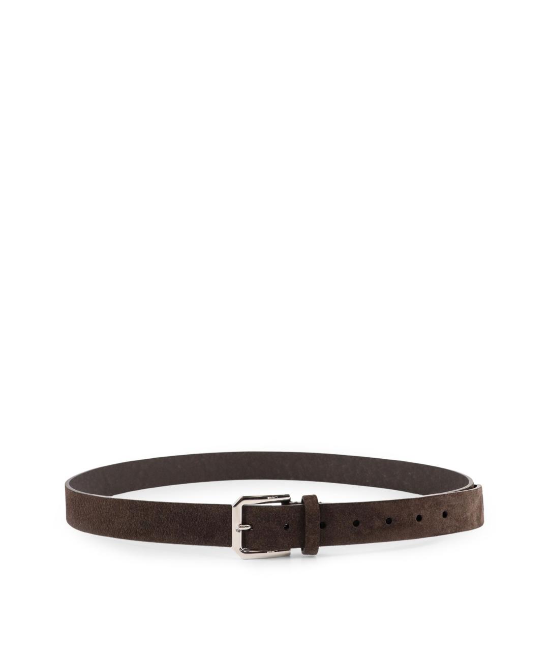 BRUNELLO CUCINELLI Коричневый замшевый ремень, фото 1