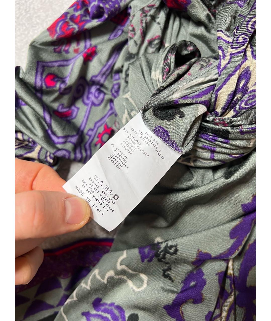 ETRO Мульти вискозное платье, фото 7