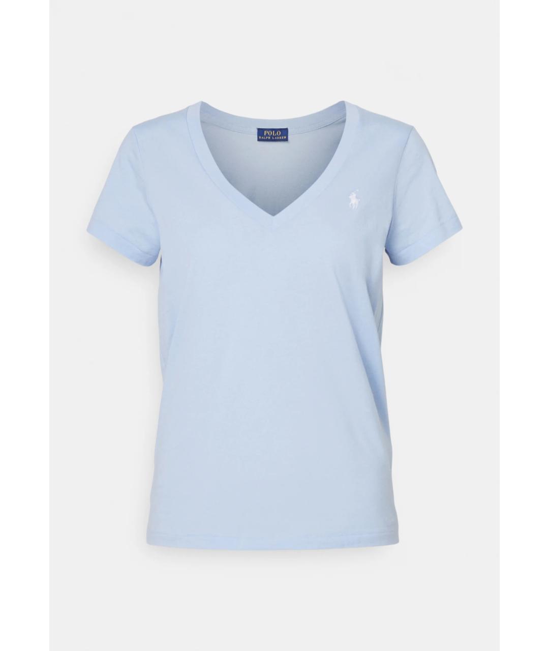 POLO RALPH LAUREN Голубая хлопковая футболка, фото 7