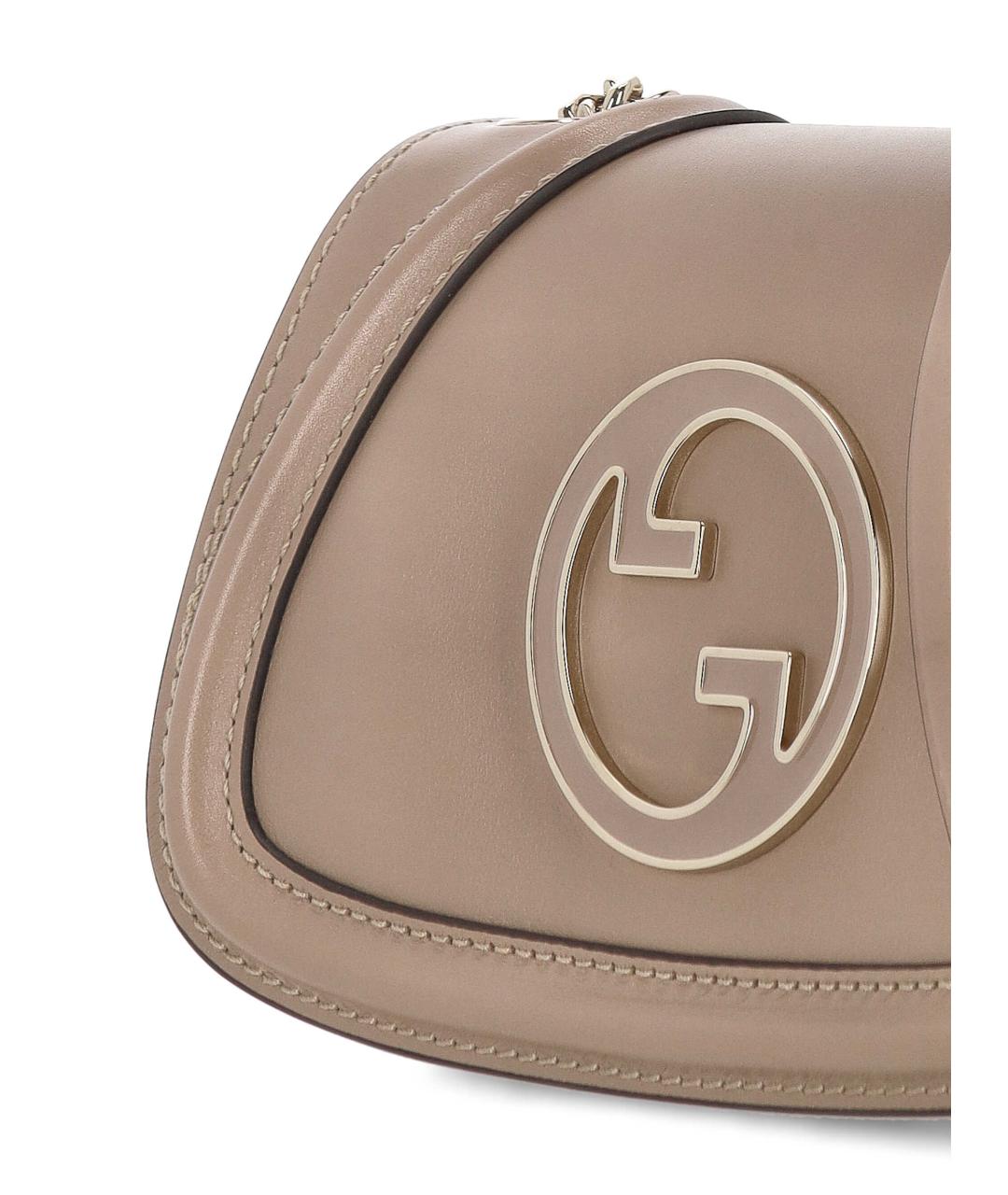 GUCCI Бежевая кожаная сумка через плечо, фото 4