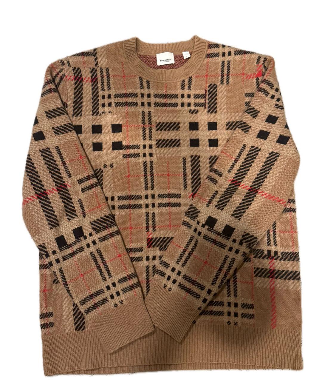 BURBERRY Коричневый кашемировый джемпер / свитер, фото 5