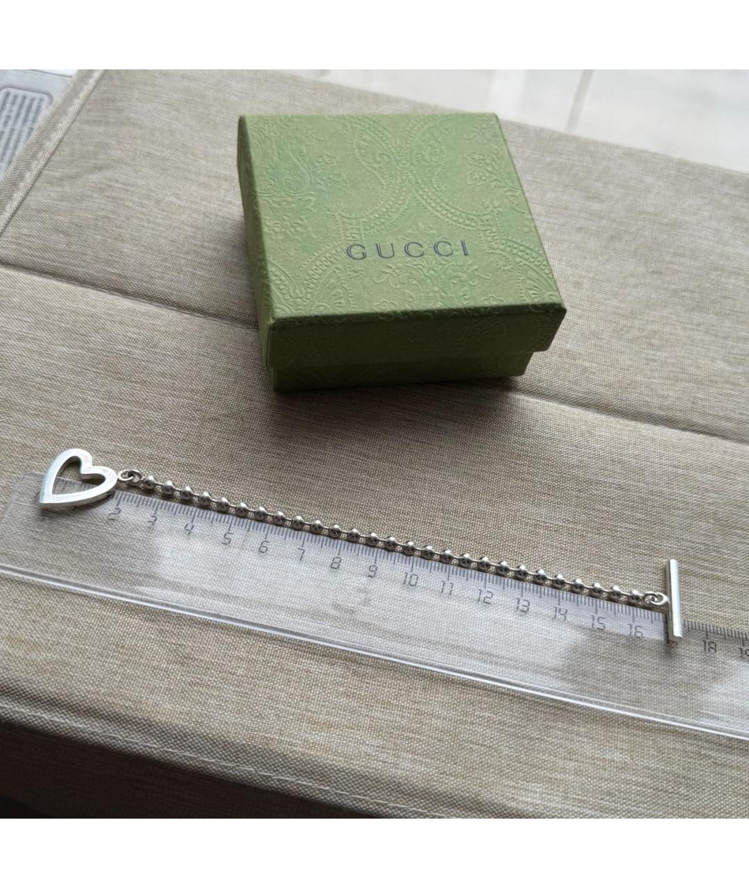 GUCCI Серебрянный серебряный браслет, фото 6