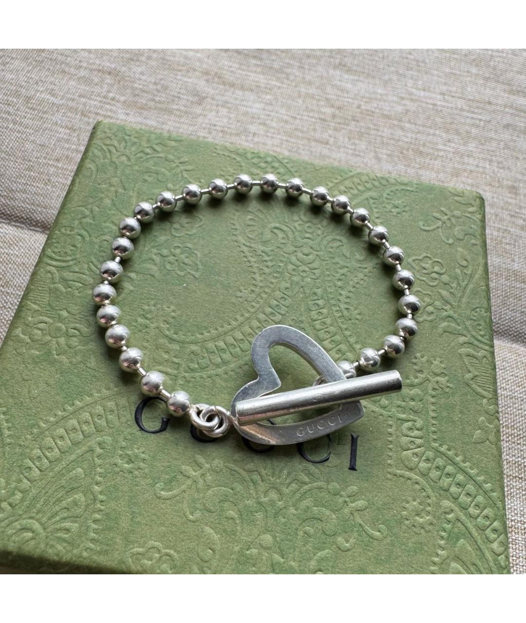 GUCCI Серебрянный серебряный браслет, фото 9