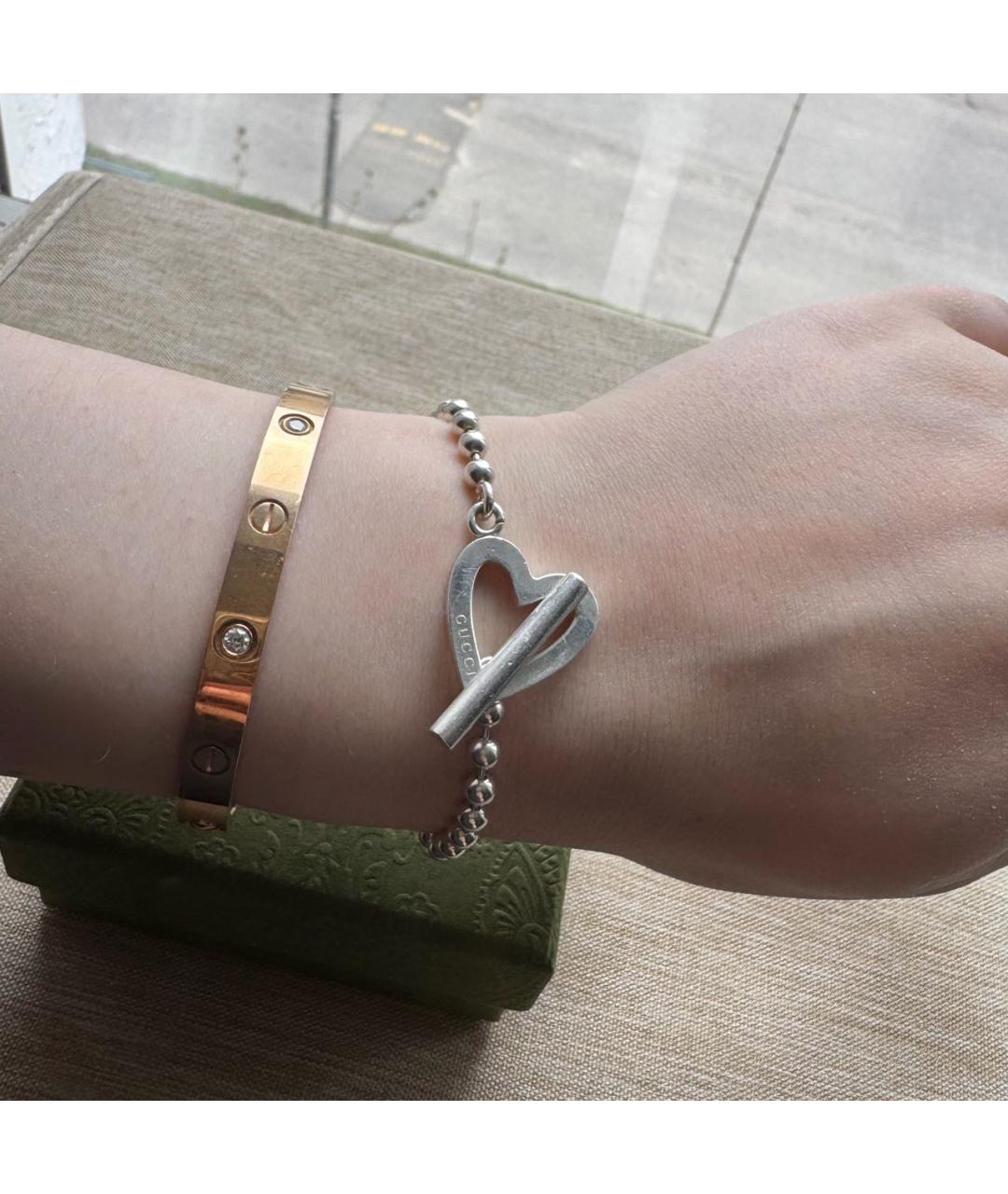 GUCCI Серебрянный серебряный браслет, фото 5