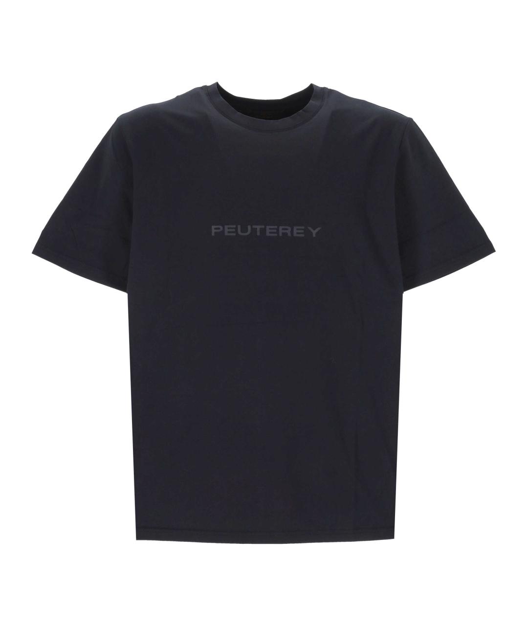 PEUTEREY Черная хлопковая футболка, фото 1