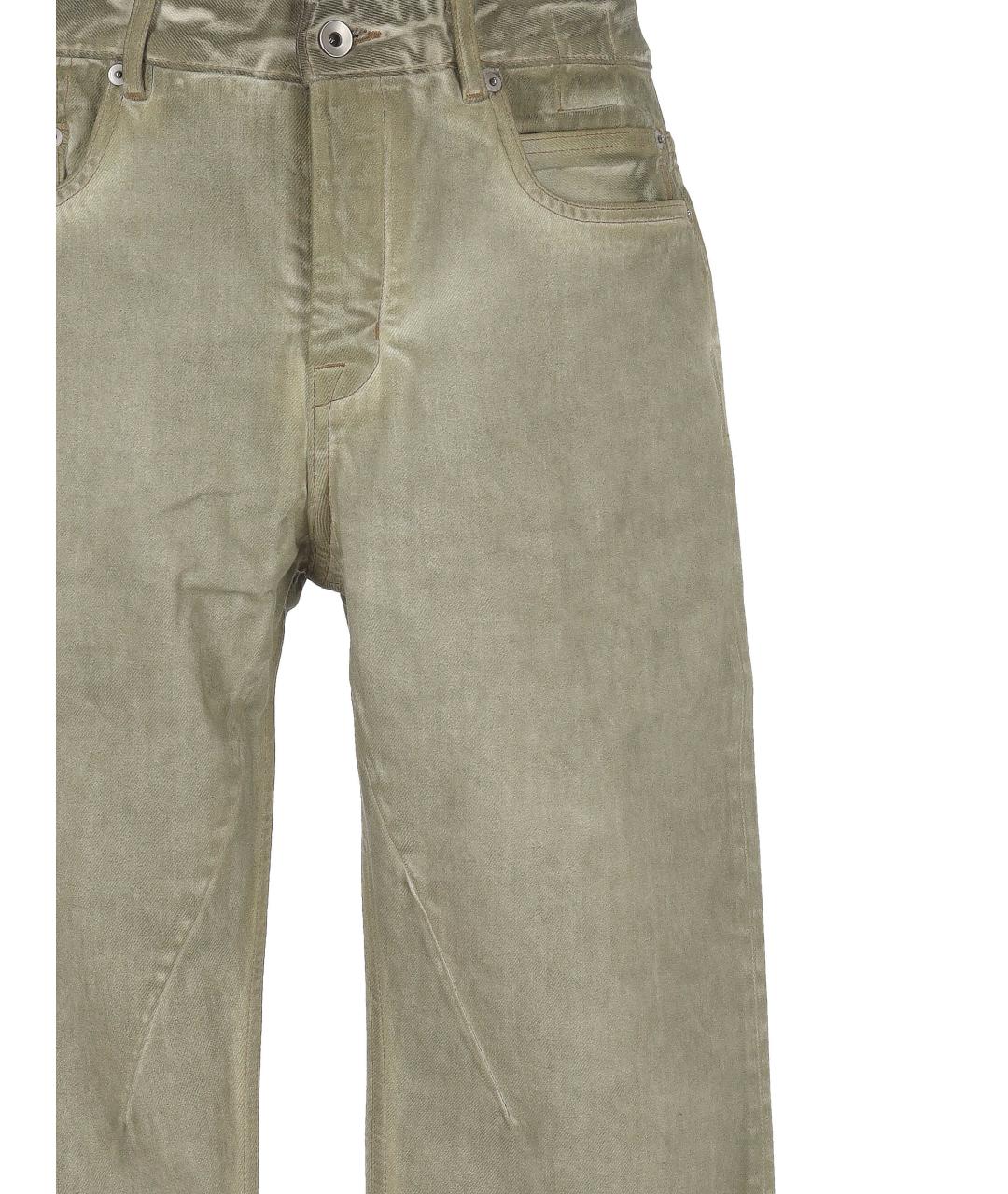 RICK OWENS DRKSHDW Серые хлопковые прямые джинсы, фото 2