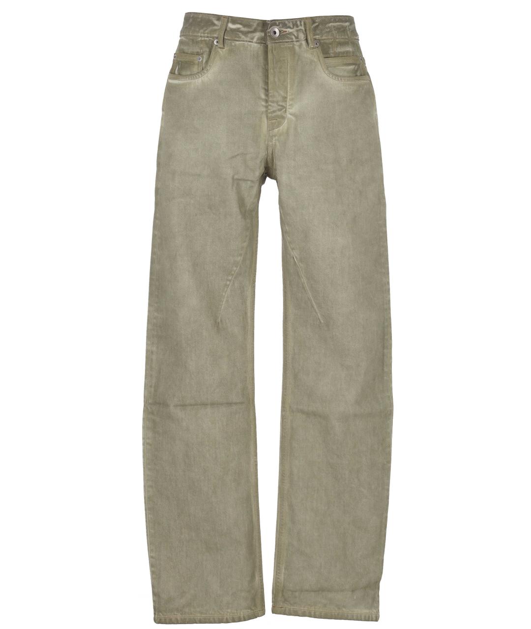 RICK OWENS DRKSHDW Серые хлопковые прямые джинсы, фото 1