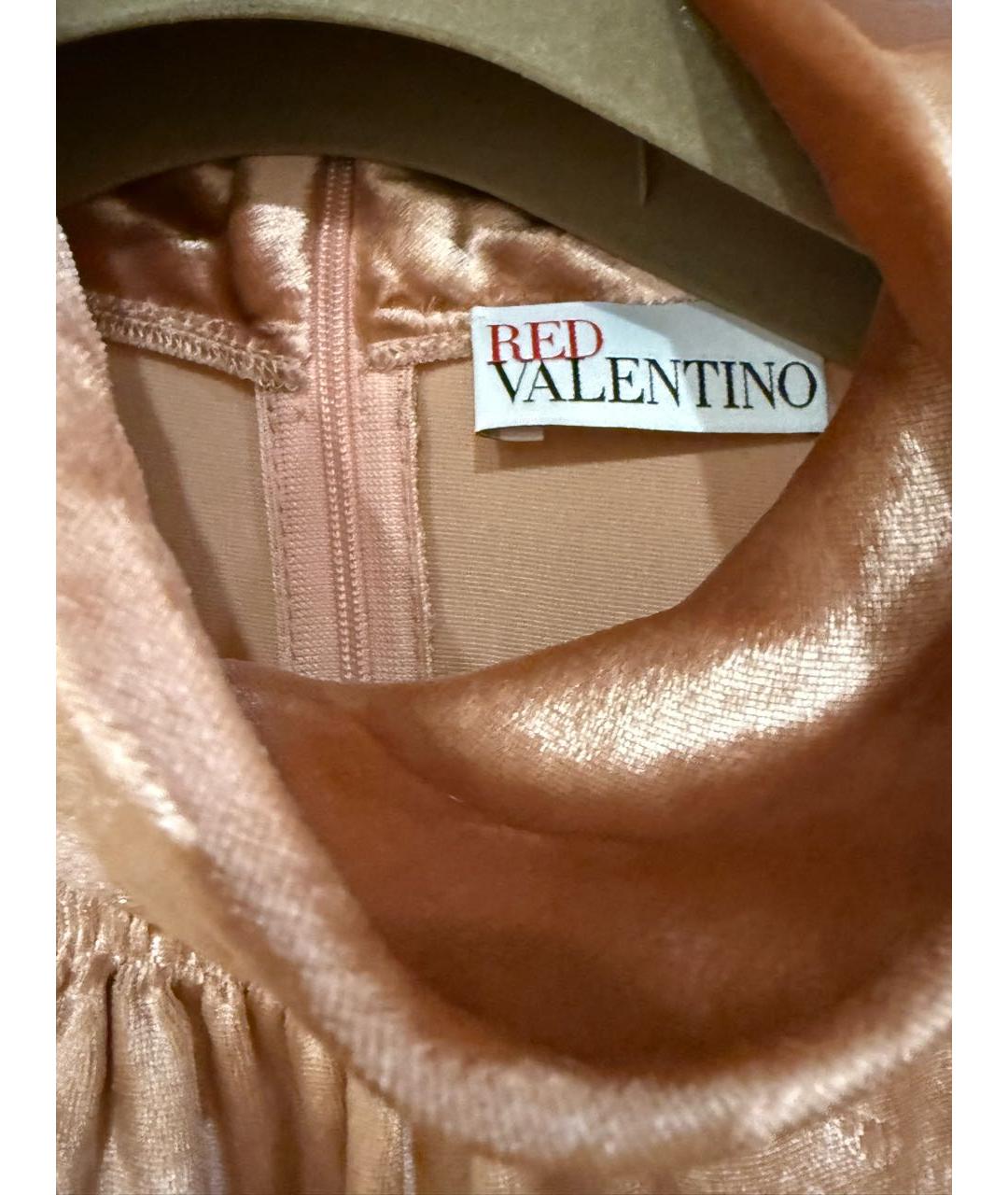 RED VALENTINO Коралловая вискозная блузы, фото 3