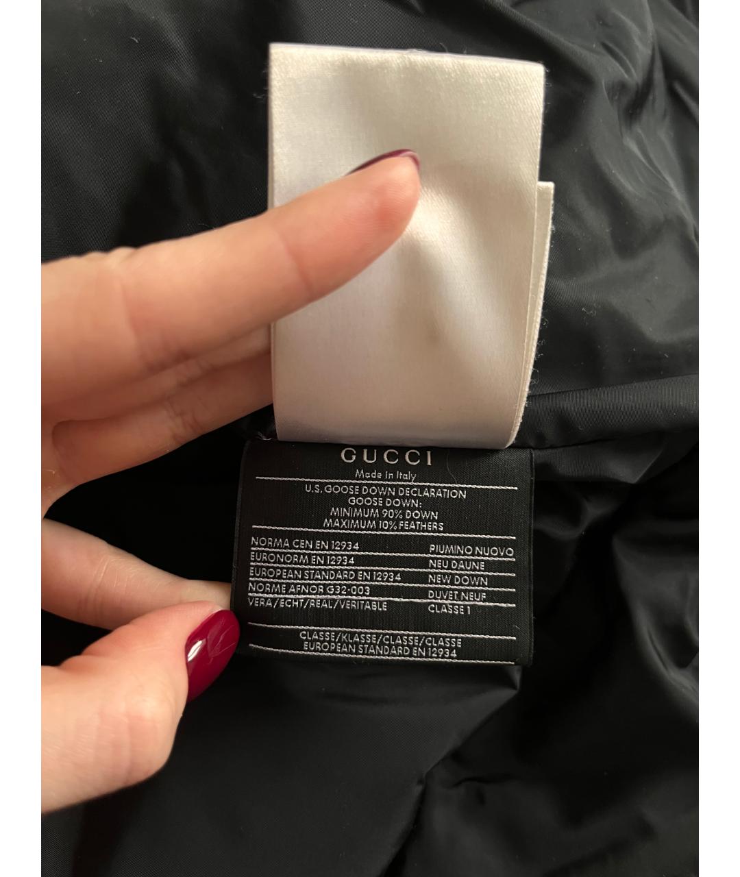 GUCCI Черная полиамидовая куртка, фото 7