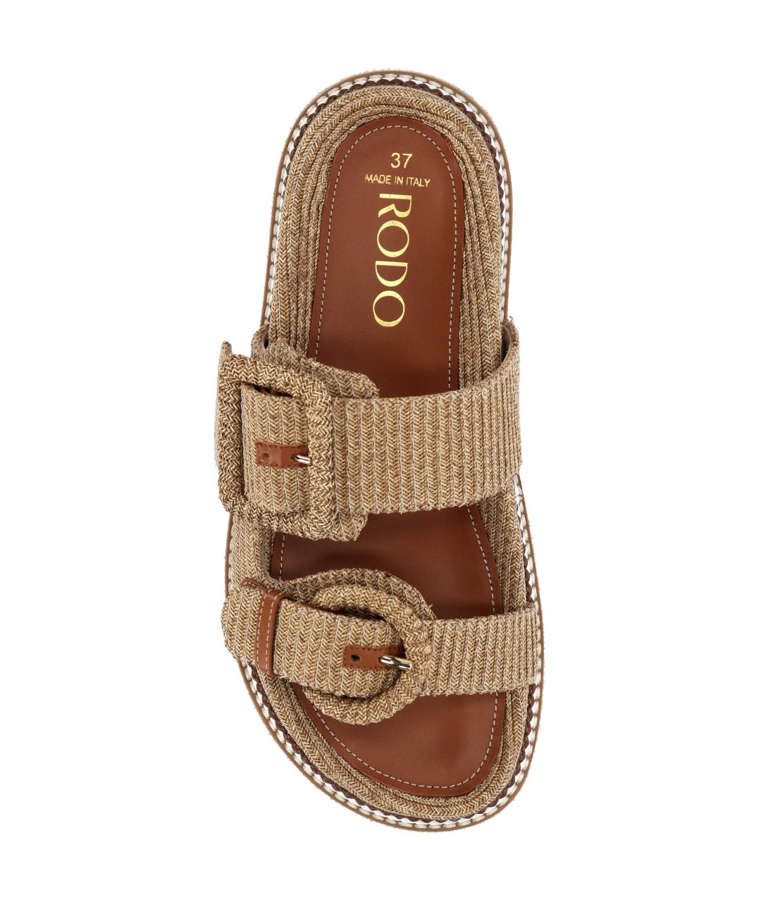 rodo Коричневые кожаные сандалии, фото 4