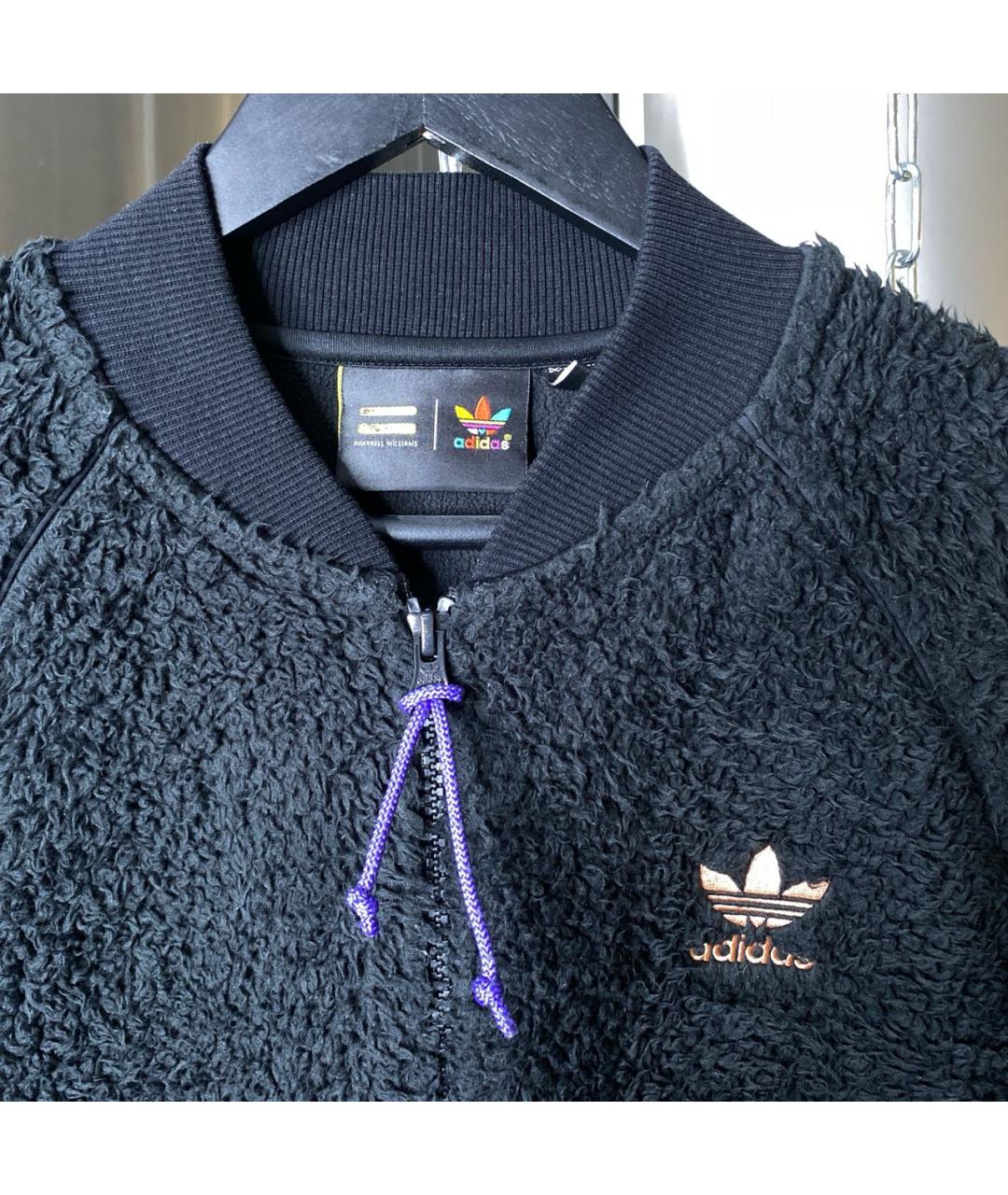 ADIDAS Черная полиэстеровая куртка, фото 5