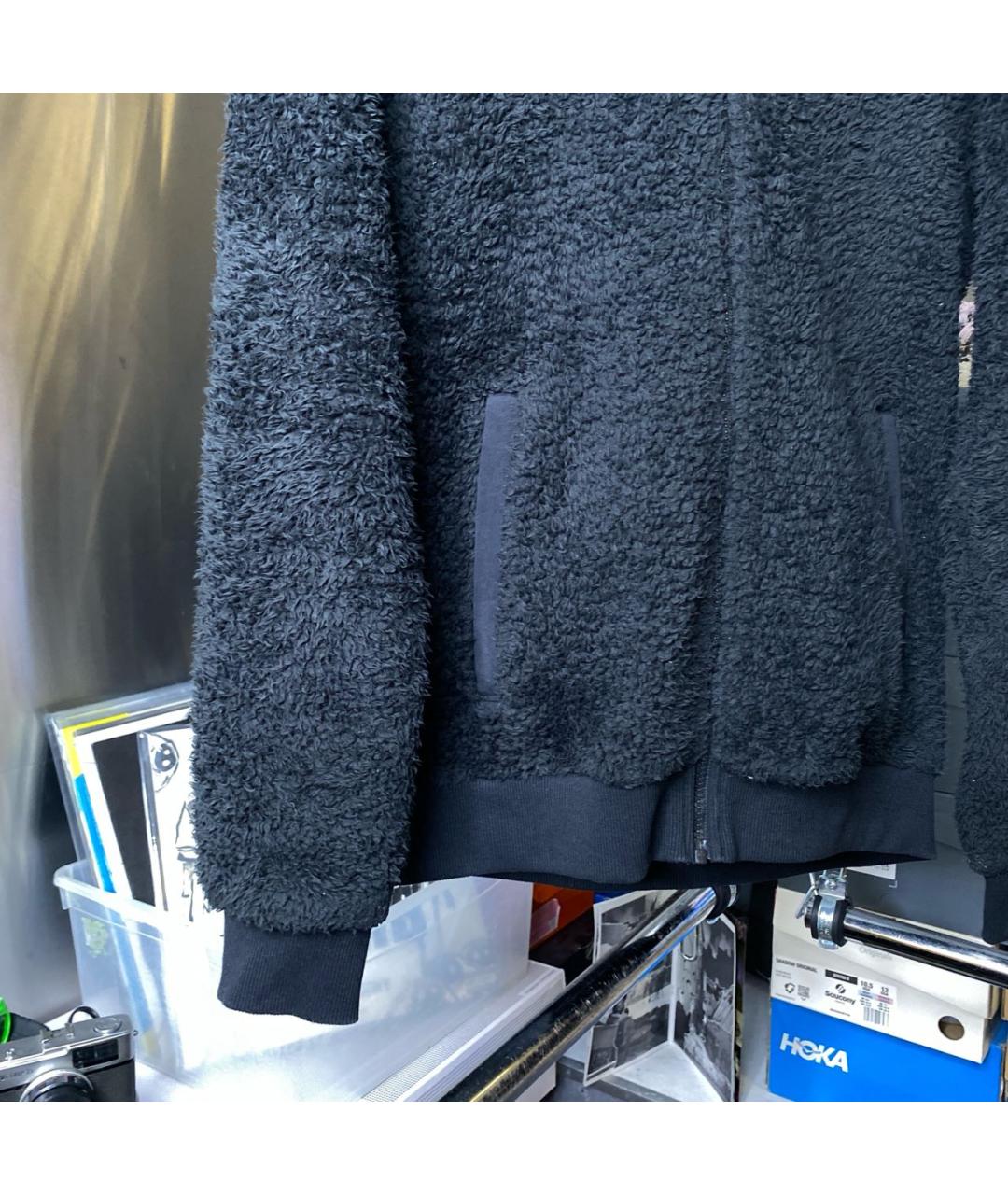 ADIDAS Черная полиэстеровая куртка, фото 4