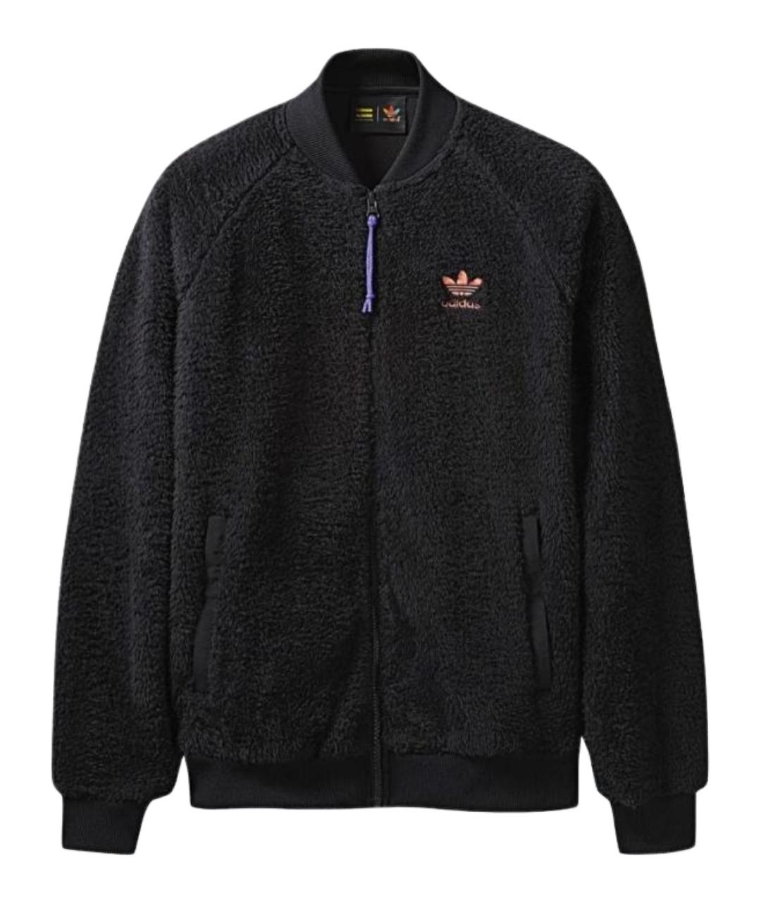 ADIDAS Черная полиэстеровая куртка, фото 1