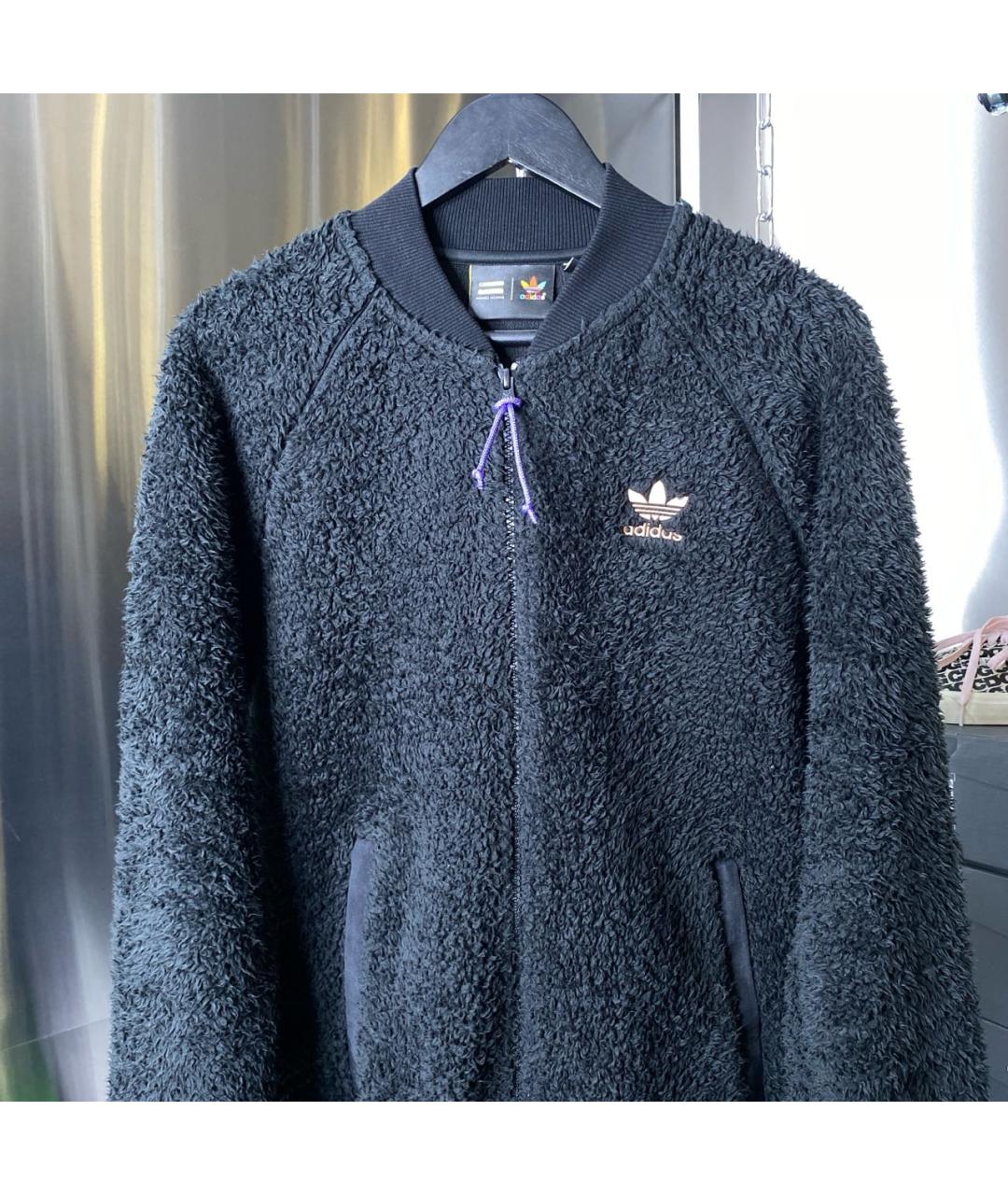 ADIDAS Черная полиэстеровая куртка, фото 3