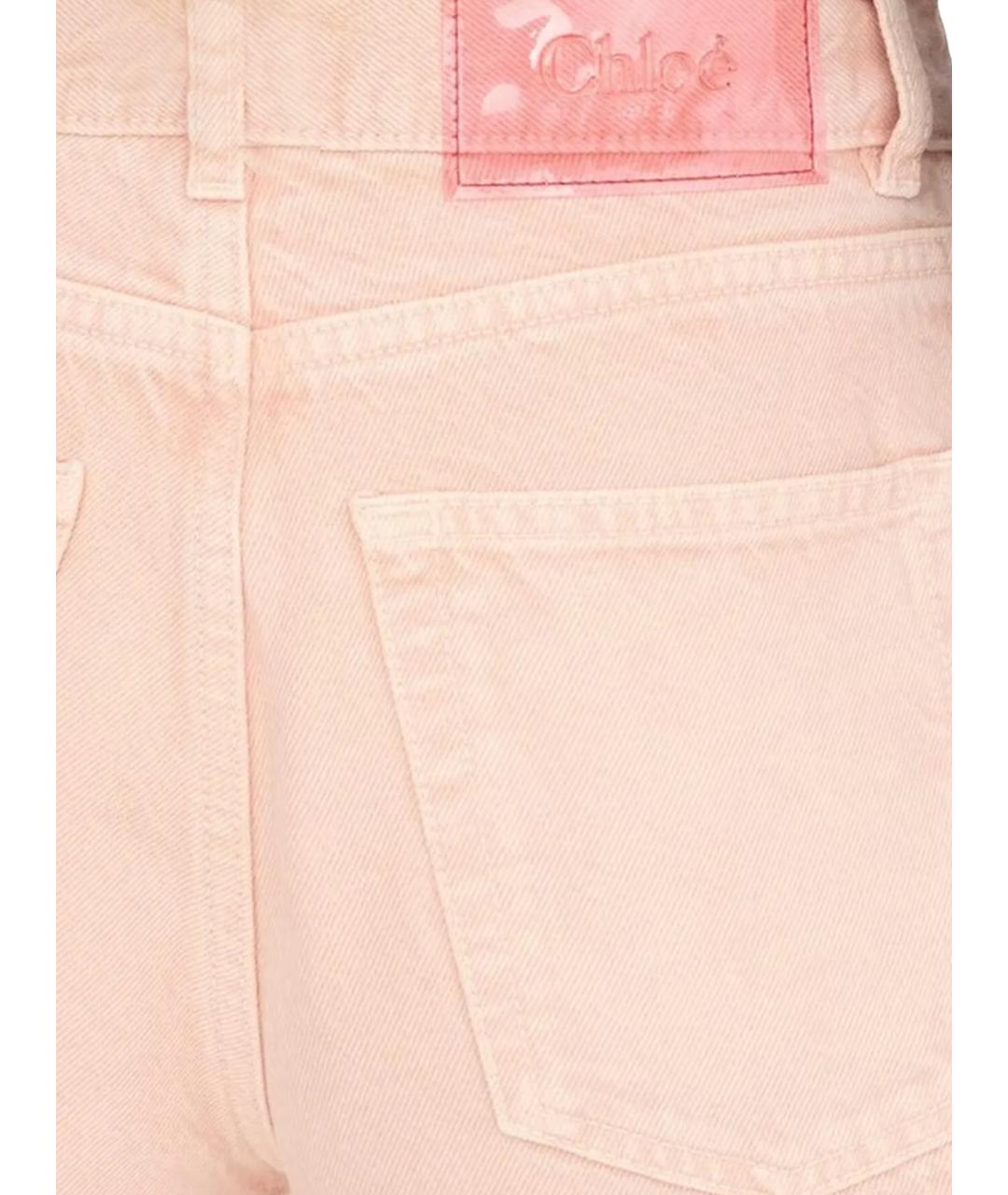 CHLOE Розовые хлопковые джинсы слим, фото 3