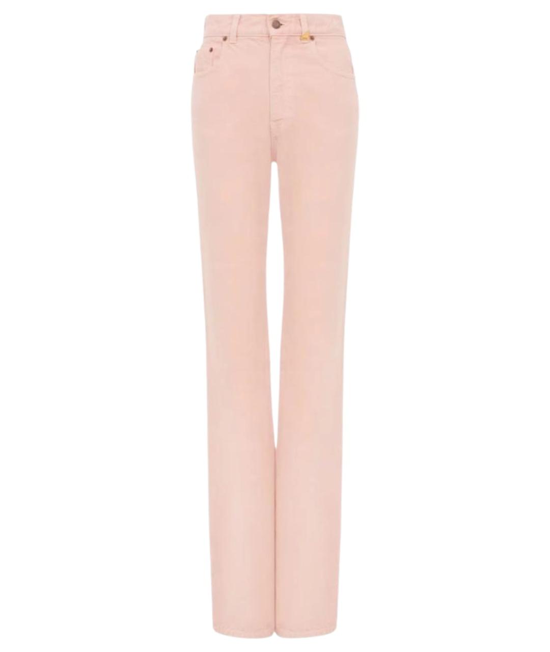 CHLOE Розовые хлопковые джинсы слим, фото 1