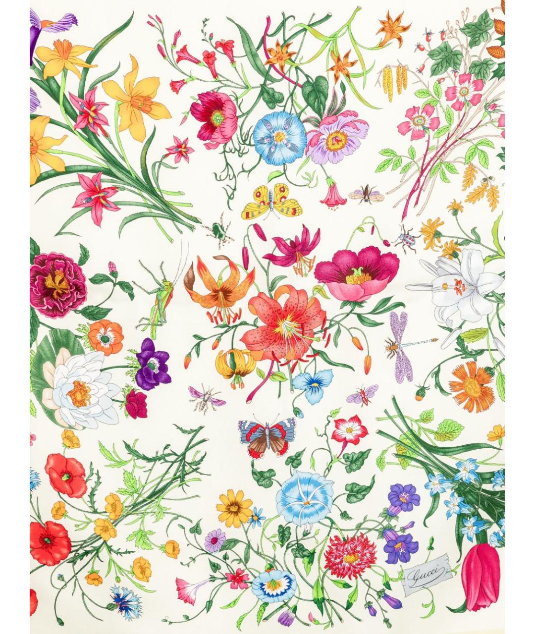 GUCCI Мульти шелковый шарф, фото 3