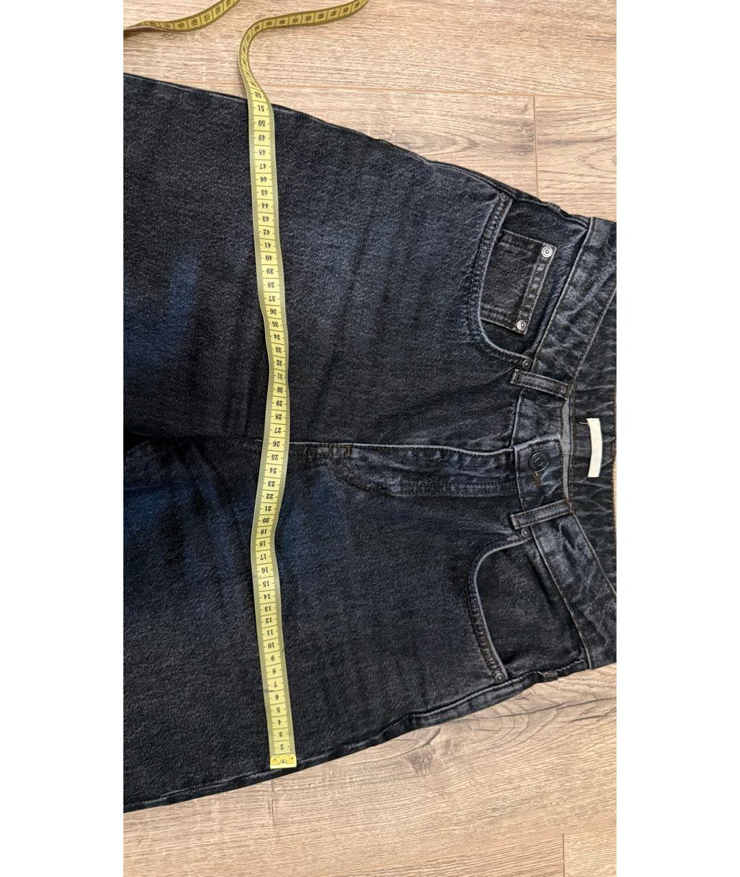 12 STOREEZ Антрацитовые хлопковые джинсы клеш, фото 5