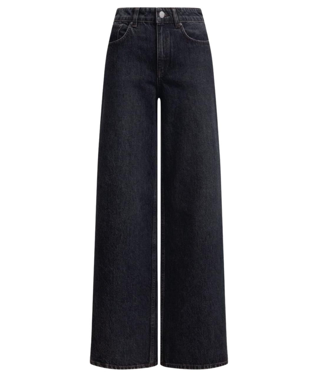 12 STOREEZ Антрацитовые хлопковые джинсы клеш, фото 1