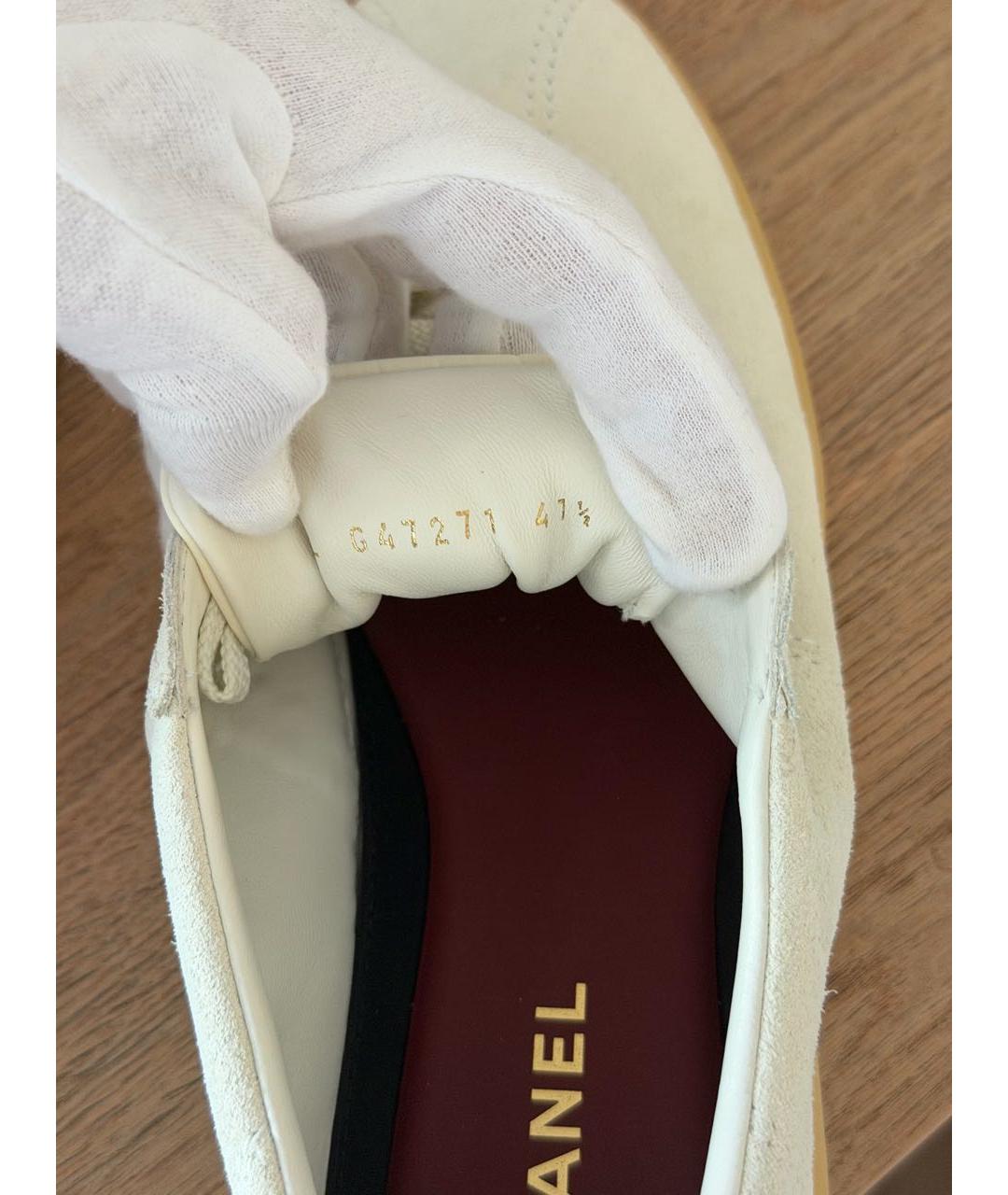 CHANEL Белые замшевые кеды, фото 6