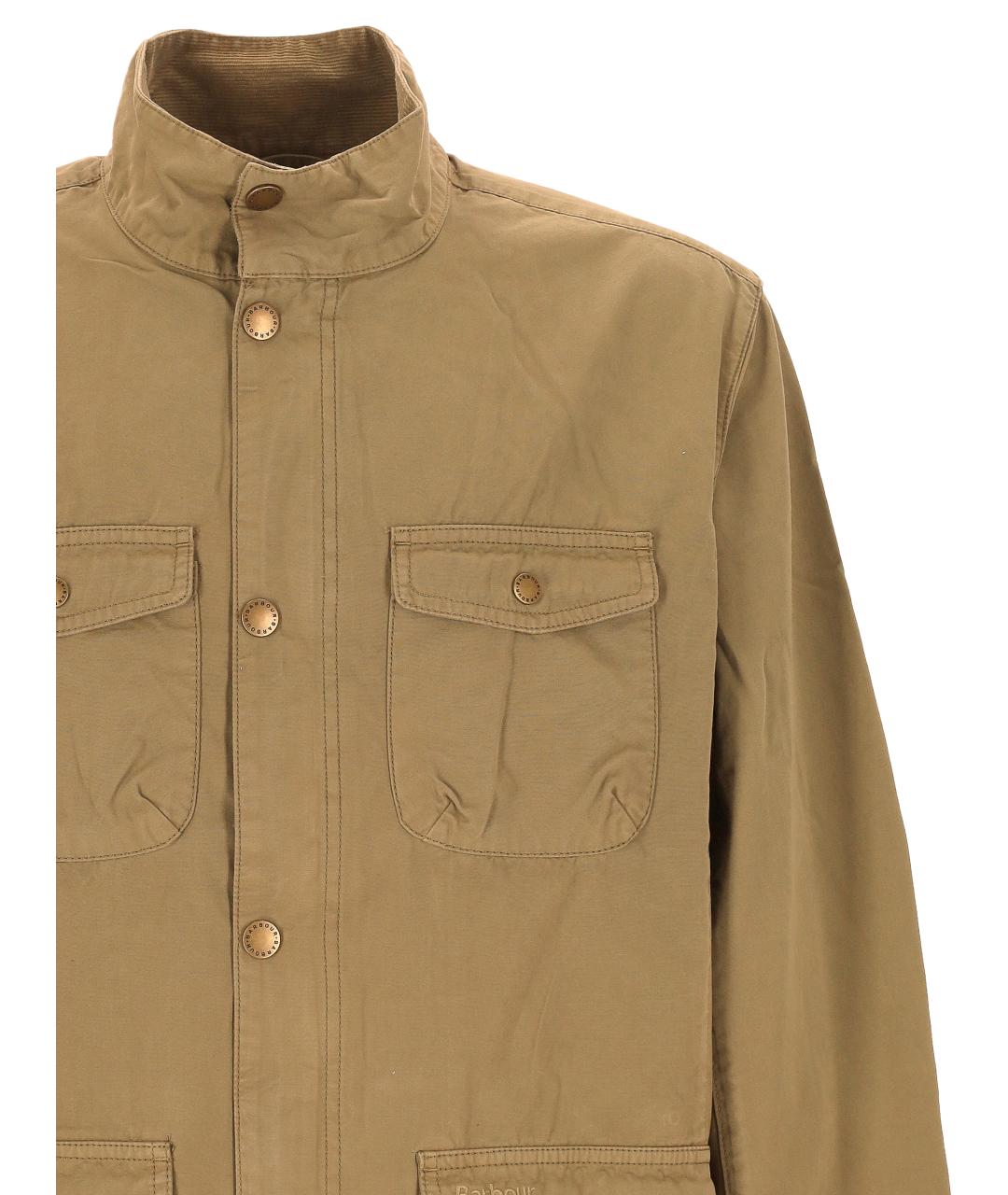 BARBOUR Бежевая хлопковая куртка, фото 2