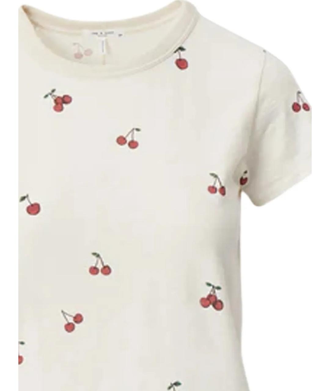 RAG & BONE Белая хлопковая футболка, фото 2