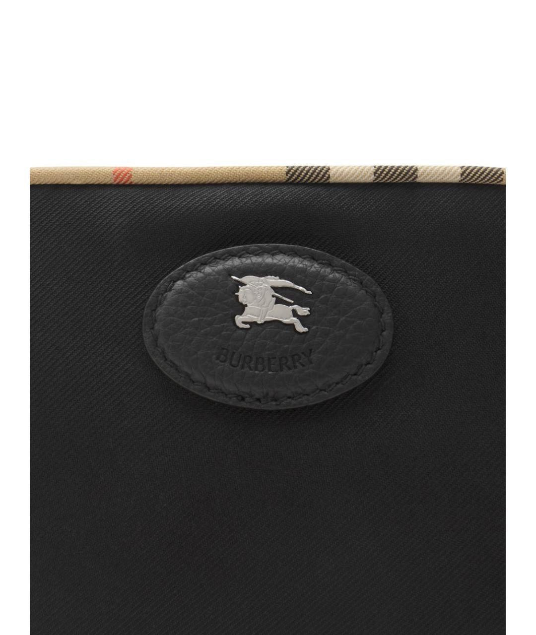 BURBERRY Черная тканевая косметичка, фото 4