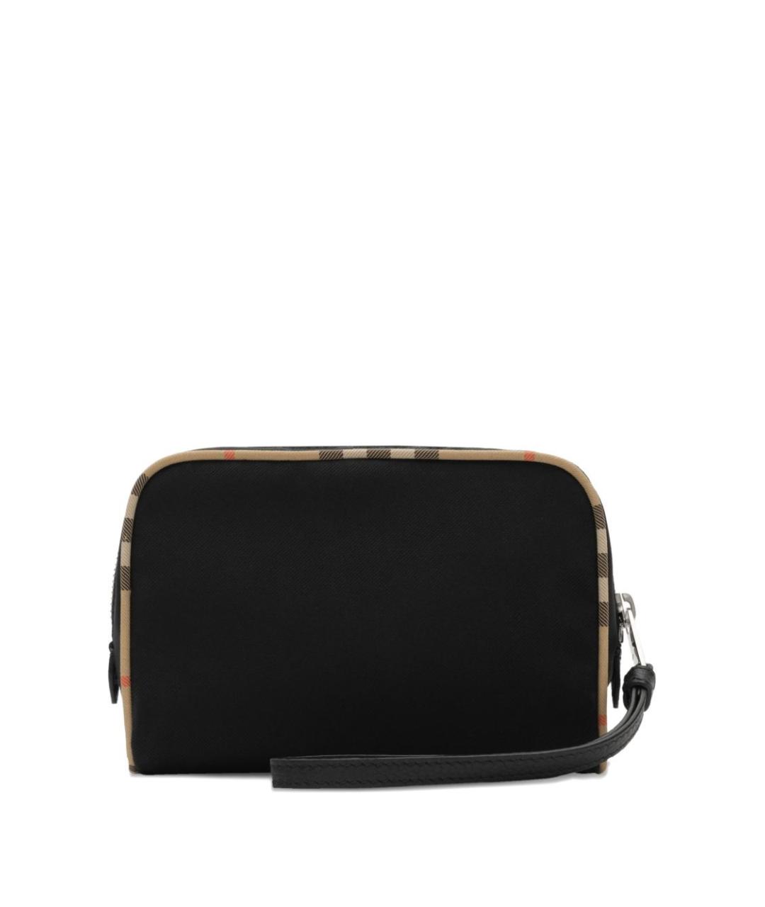 BURBERRY Черная тканевая косметичка, фото 3