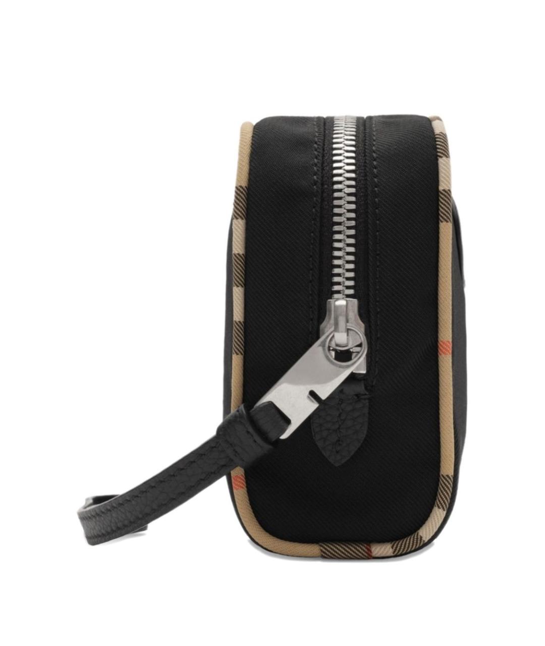 BURBERRY Черная тканевая косметичка, фото 2