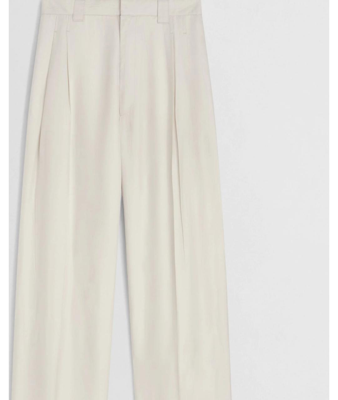 PHOEBE PHILO Белые прямые брюки, фото 2