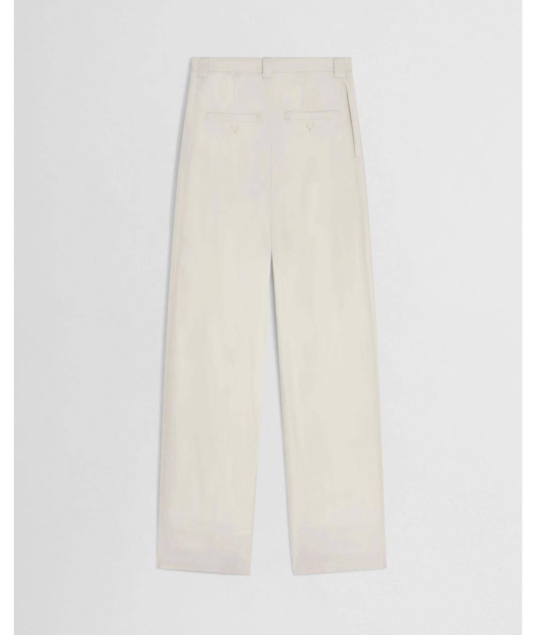 PHOEBE PHILO Белые прямые брюки, фото 3