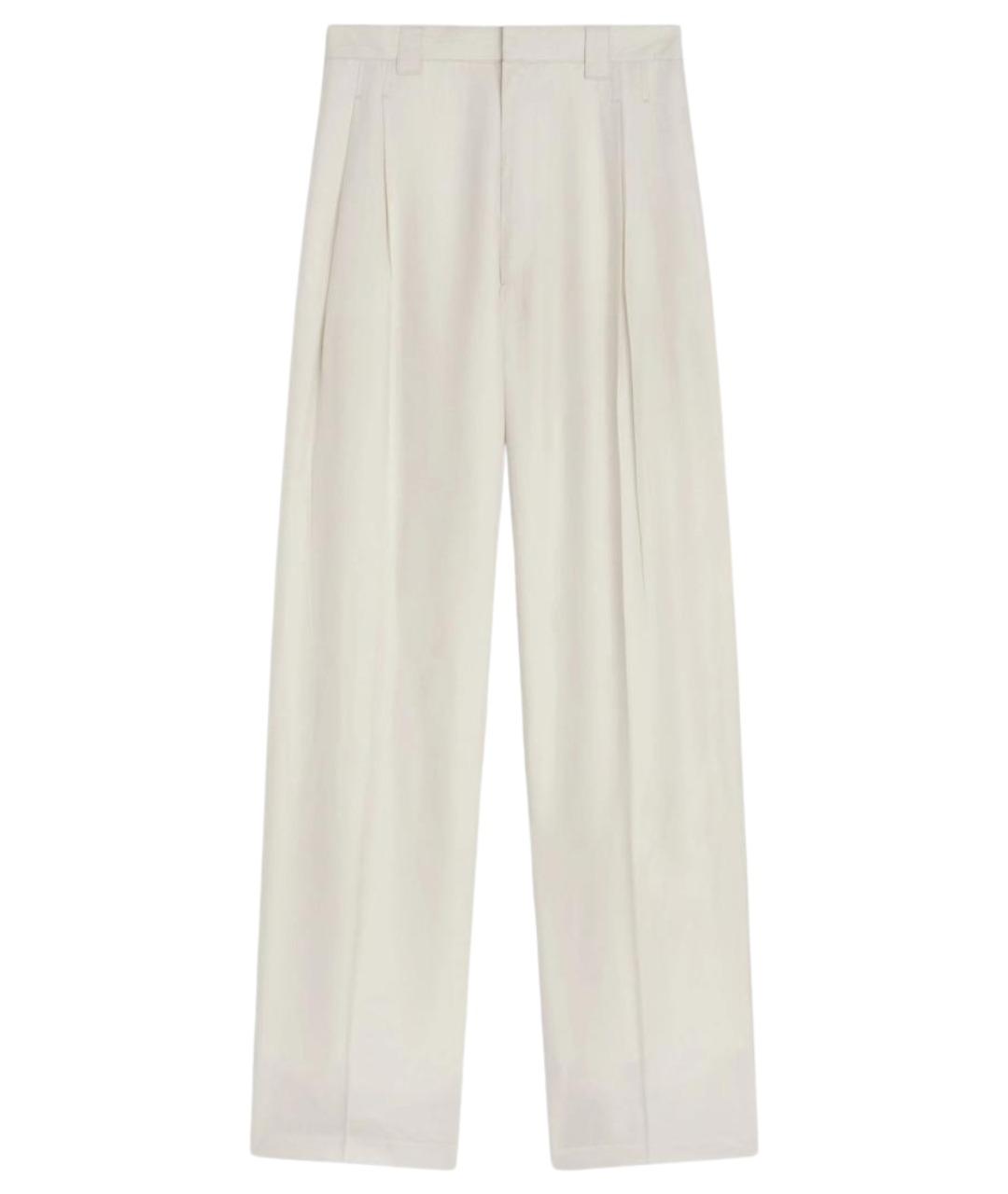 PHOEBE PHILO Белые прямые брюки, фото 1