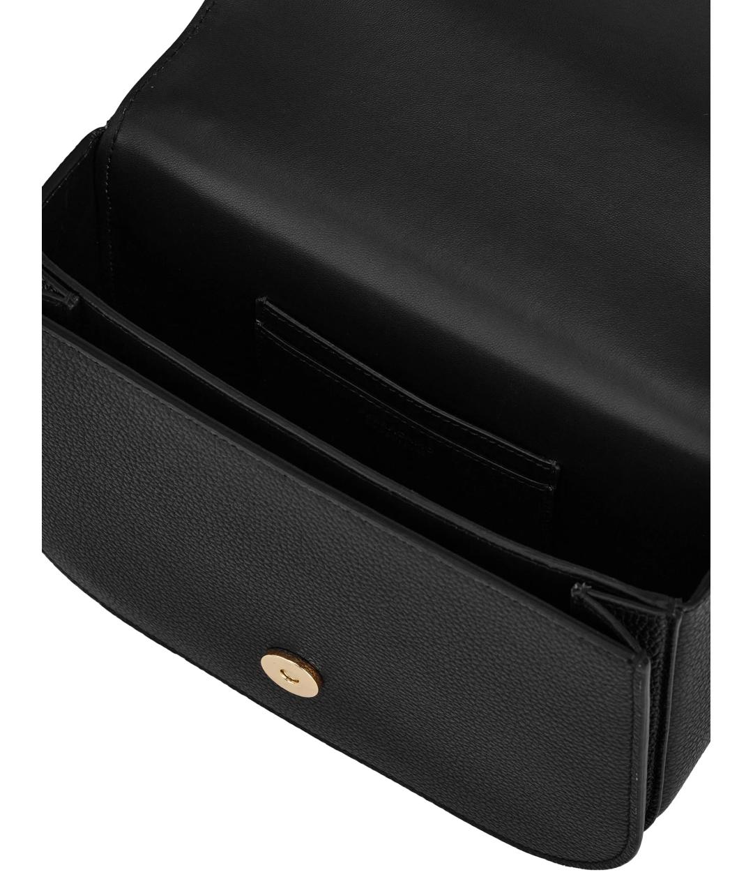 FERRAGAMO Черная кожаная сумка через плечо, фото 5