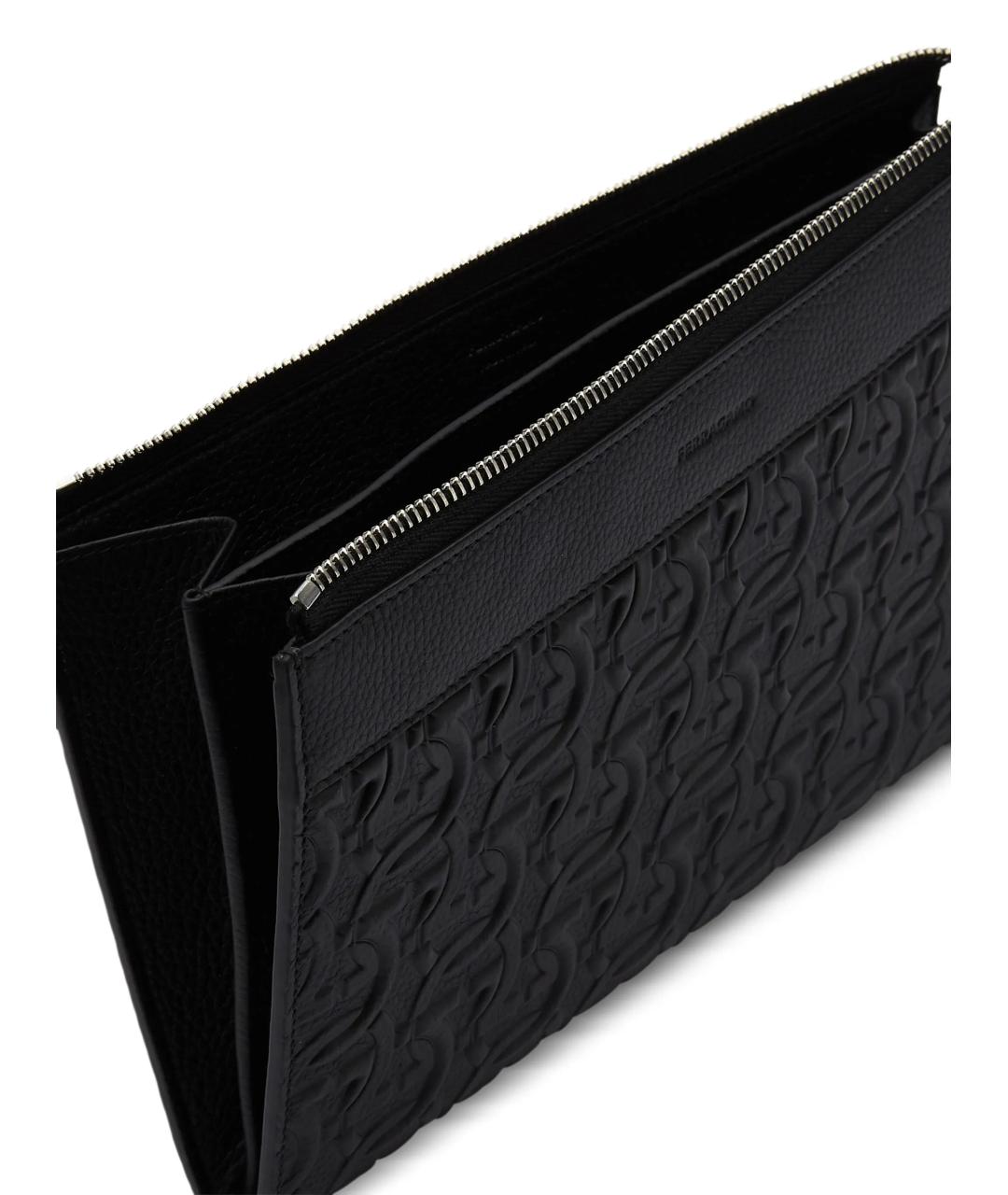 FERRAGAMO Черная барсетка, фото 4