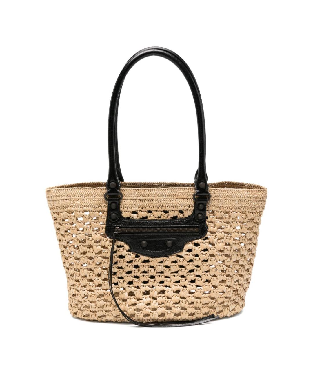 BALENCIAGA Бежевая тканевая сумка тоут, фото 1