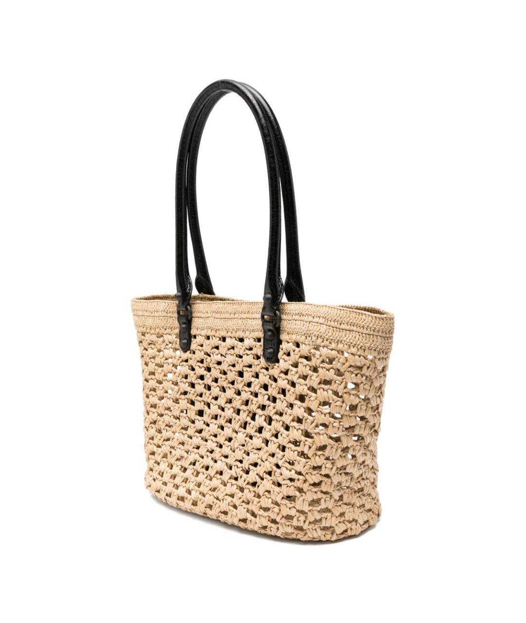 BALENCIAGA Бежевая тканевая сумка тоут, фото 3