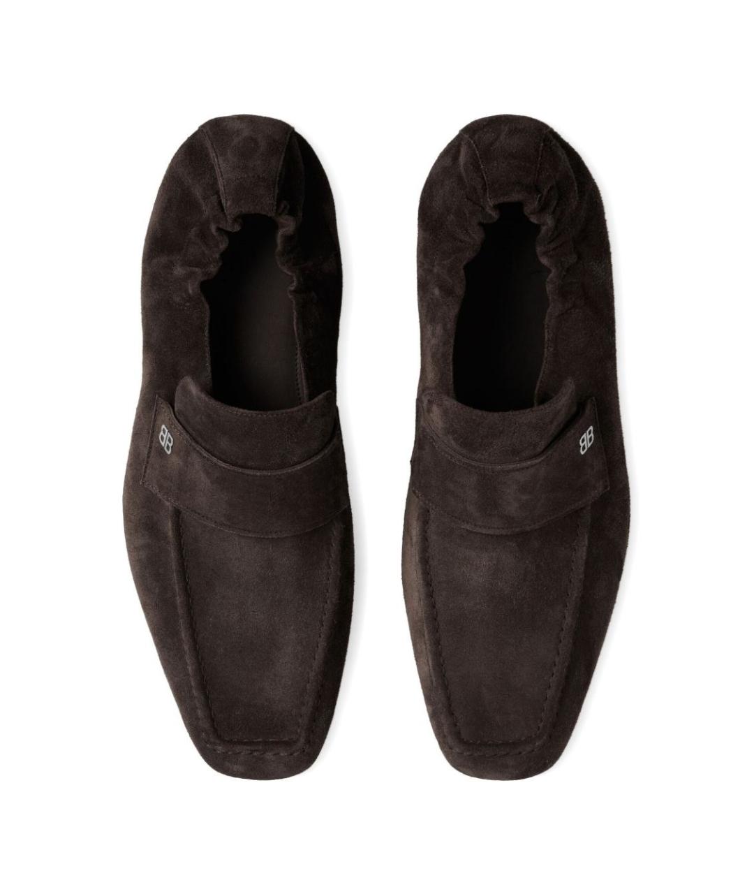BALENCIAGA Коричневые замшевые лоферы, фото 4