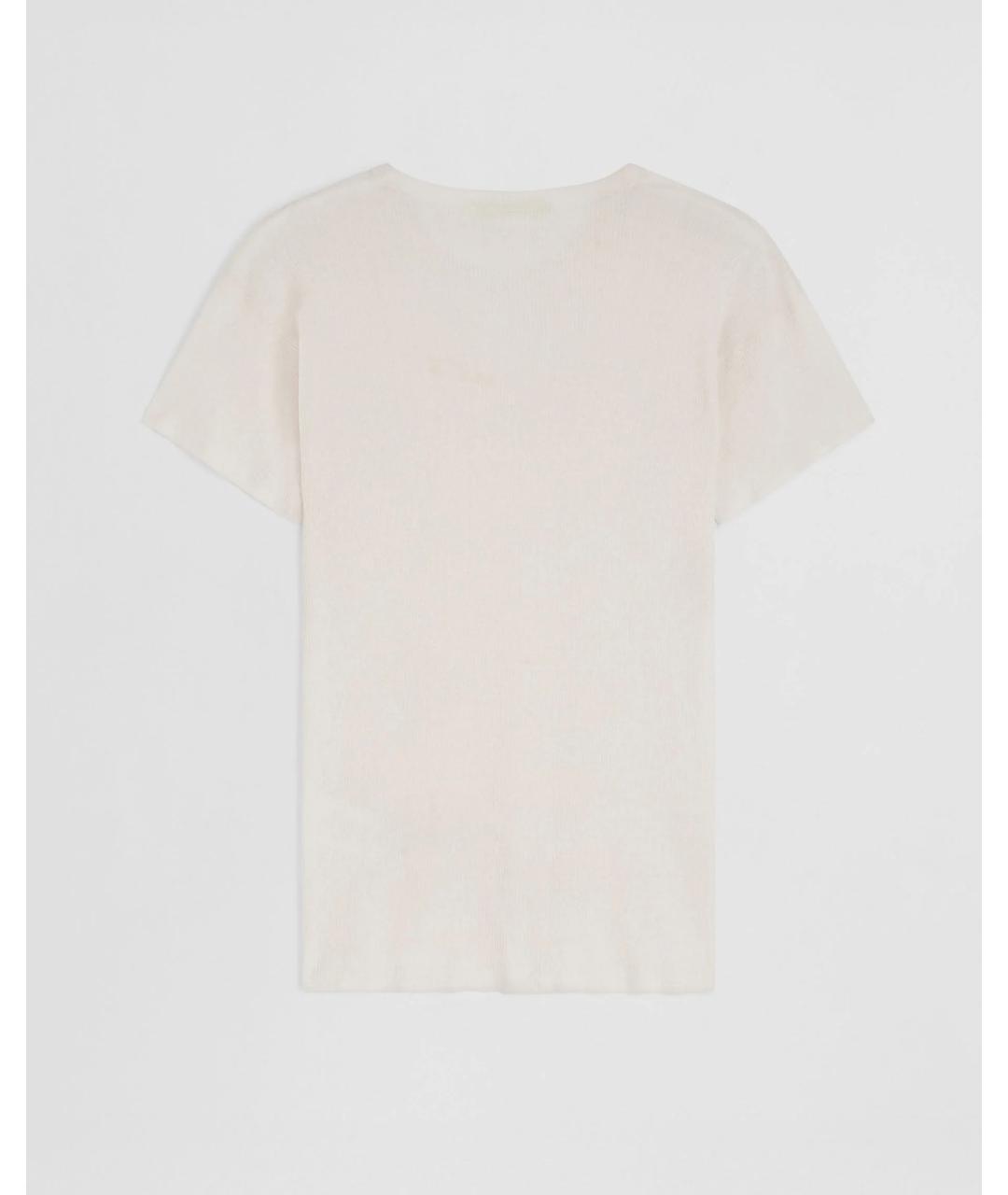 PHOEBE PHILO Бежевая хлопковая футболка, фото 3