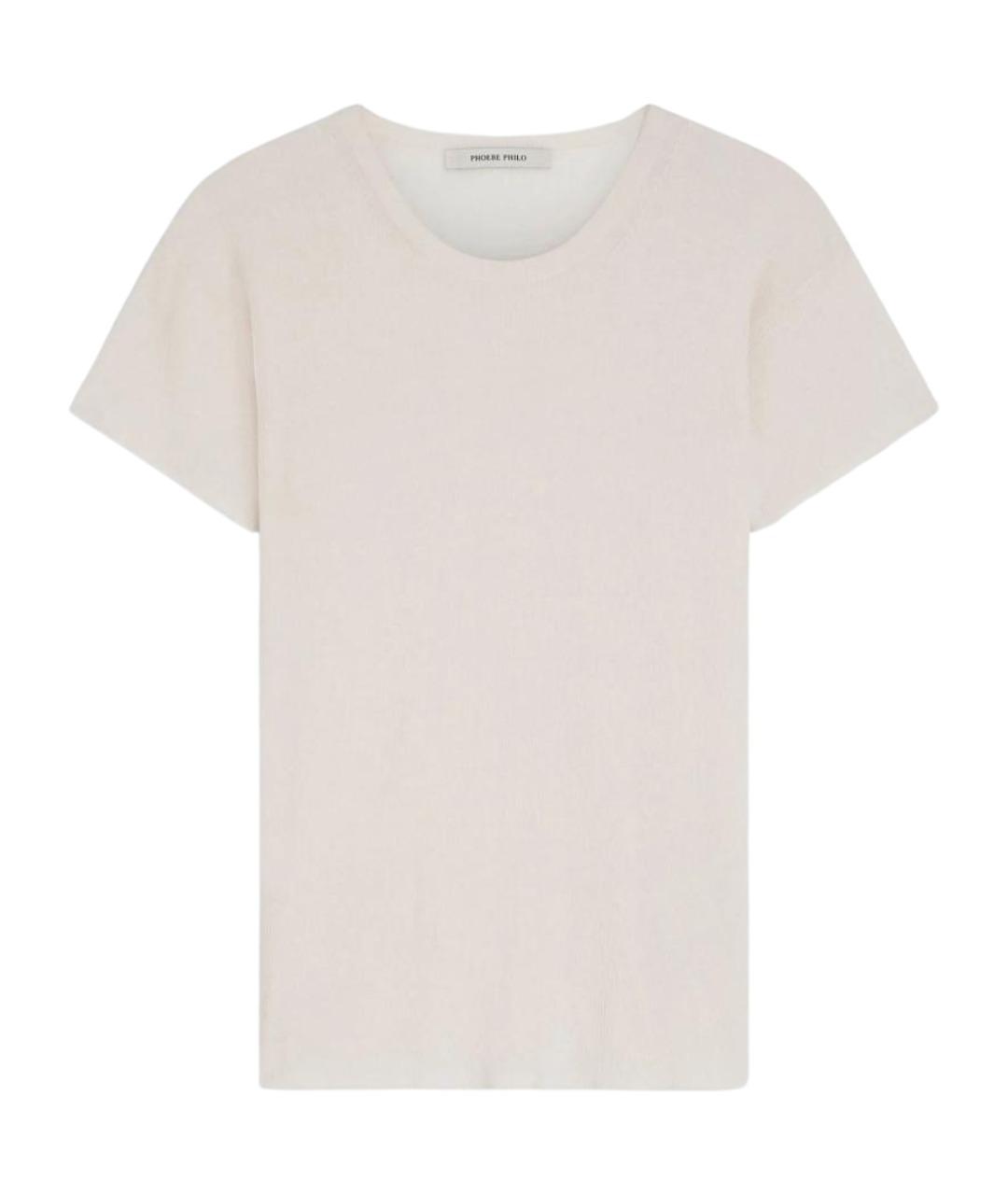 PHOEBE PHILO Бежевая хлопковая футболка, фото 1
