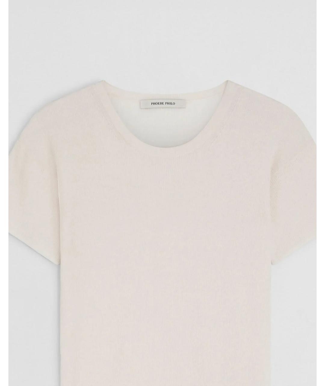 PHOEBE PHILO Бежевая хлопковая футболка, фото 2