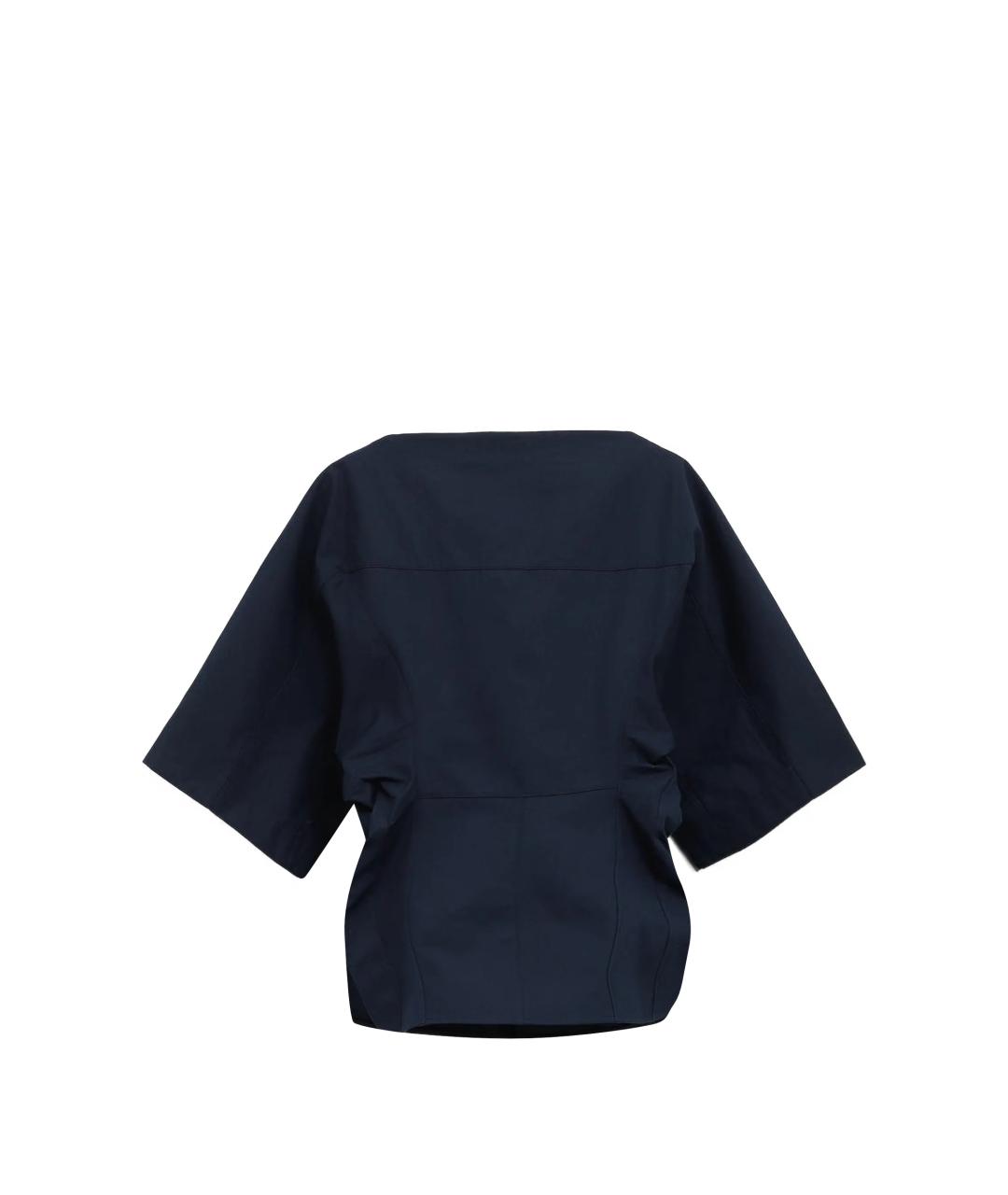 JACQUEMUS Темно-синяя хлопковая рубашка, фото 3