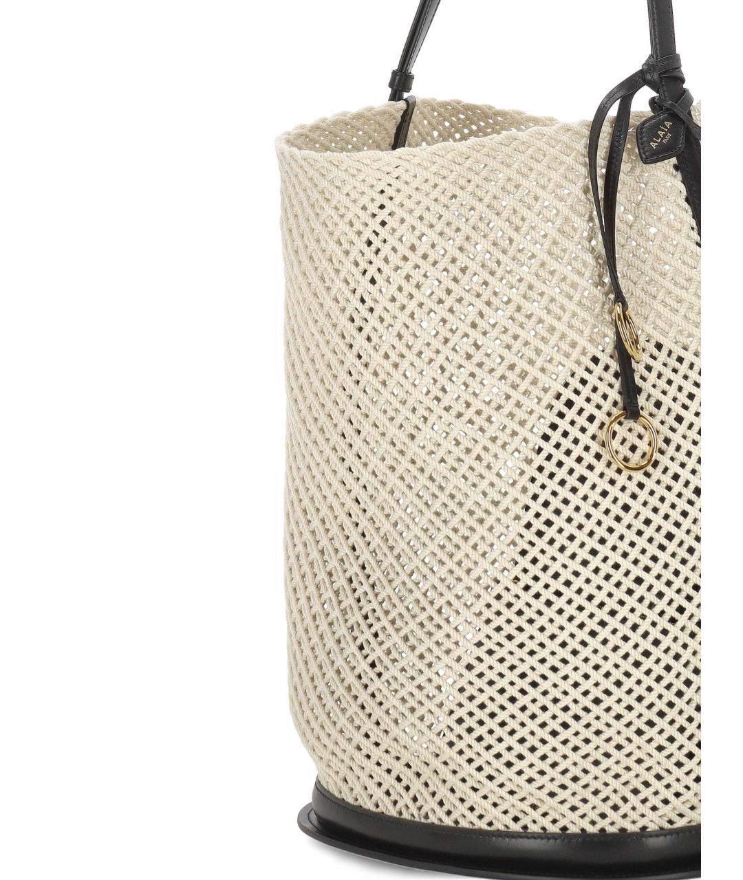 ALAIA Бежевая тканевая сумка тоут, фото 4