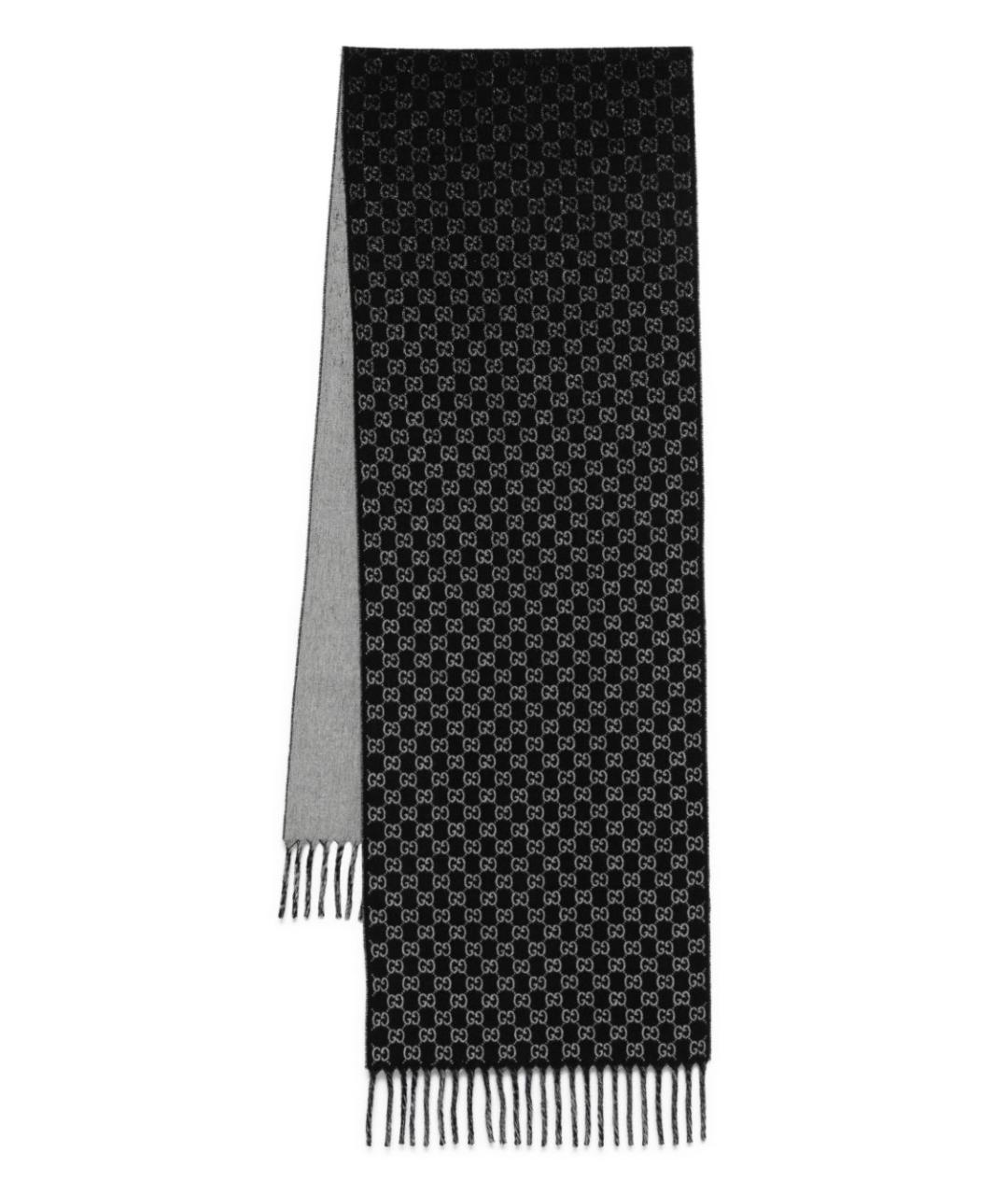 GUCCI Черный шарф, фото 1