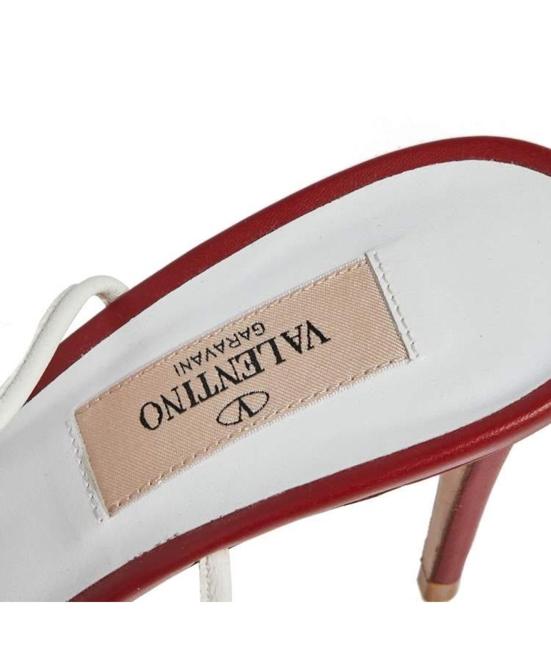 VALENTINO Красные кожаные босоножки, фото 5