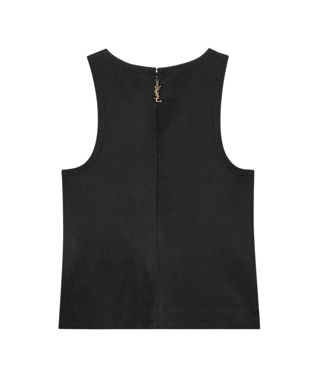 SAINT LAURENT Черная майка, фото 2