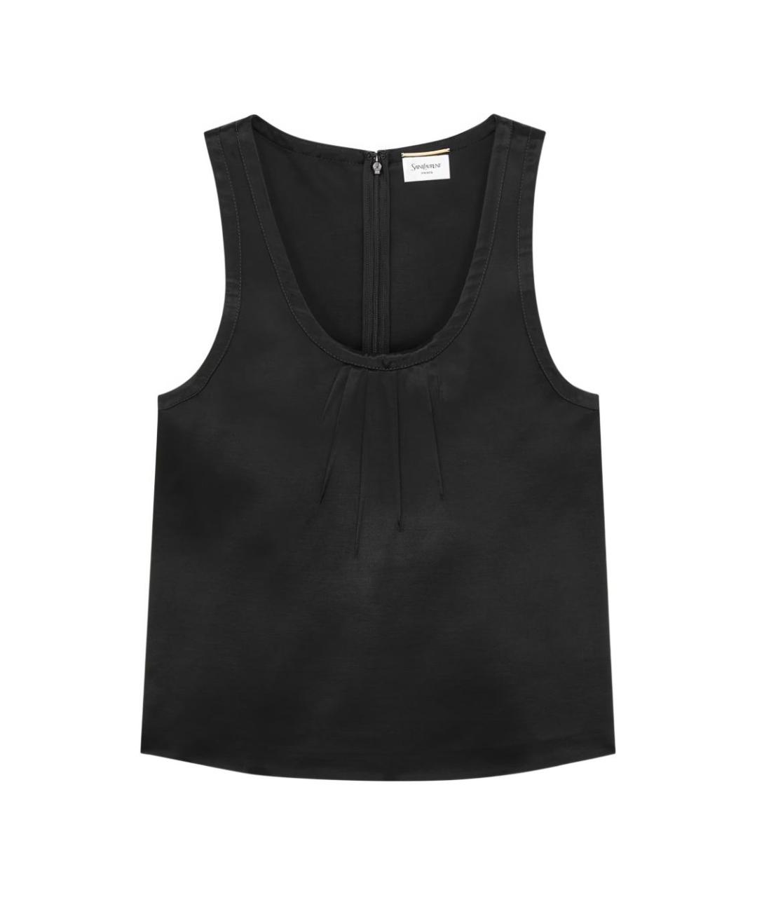 SAINT LAURENT Черная майка, фото 1