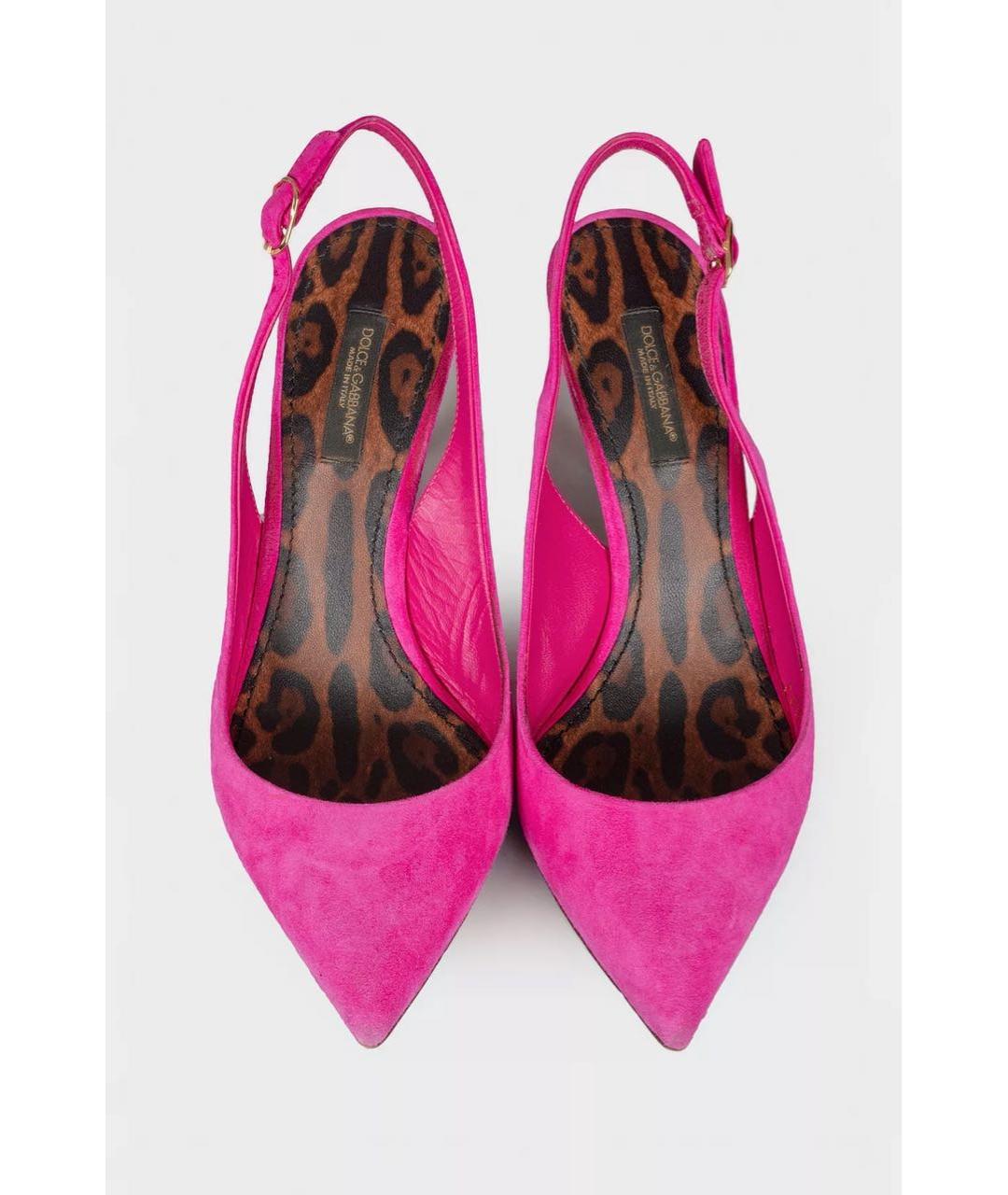 DOLCE&GABBANA Фуксия замшевые туфли, фото 2